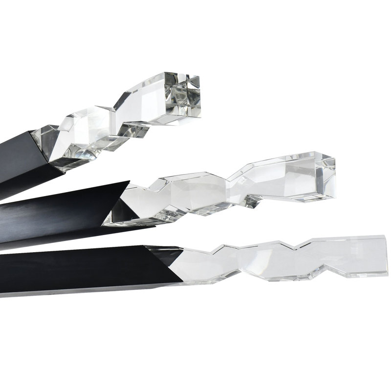 Lustre 6 lumières Mamadim, Noir brossé satiné, H 66,25 po x l 48 po x P 48 po