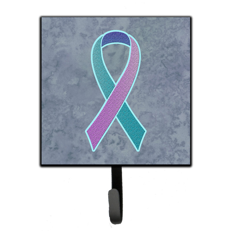 Porte-laisse de conscience du cancer pour la thyroïde et crochet mural