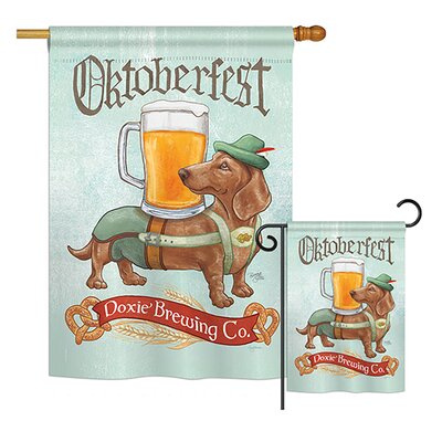 Doxie Brewing Co. Nature Pets 2-Sided Polyester 40 x 28 in. Flag Set -  Breeze Decor, BD-PT-S-110099-IP-BO-D-US18-WA