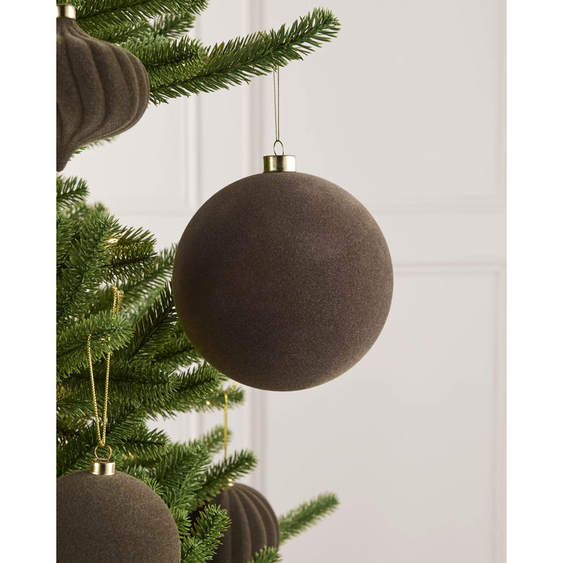 17.5cm Polystyrene Bauble, 17.5 cm H x 15 cm W x 15 cm D, Mocha