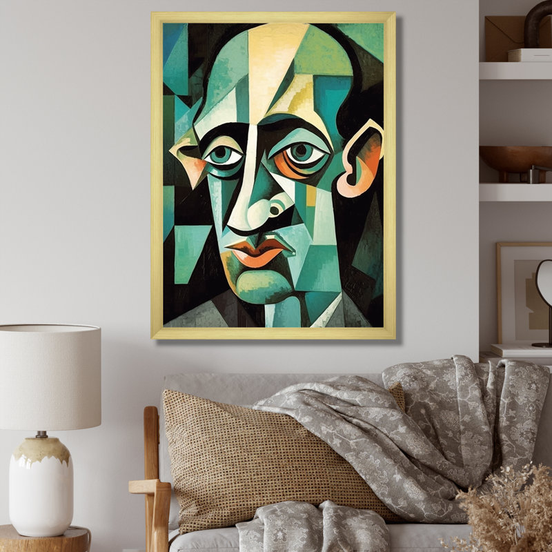 «Masculin», reproduction d'art sur toile, Cadre doré à une seule photo, H 32 po x l 24 po x P 1 po