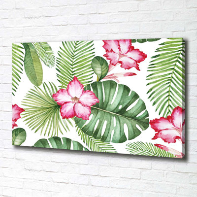 Tropical Flowers - Wrapped Canvas Print