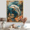 Azin, danse du dauphin au-dessus d'un corail III - art mural dauphin