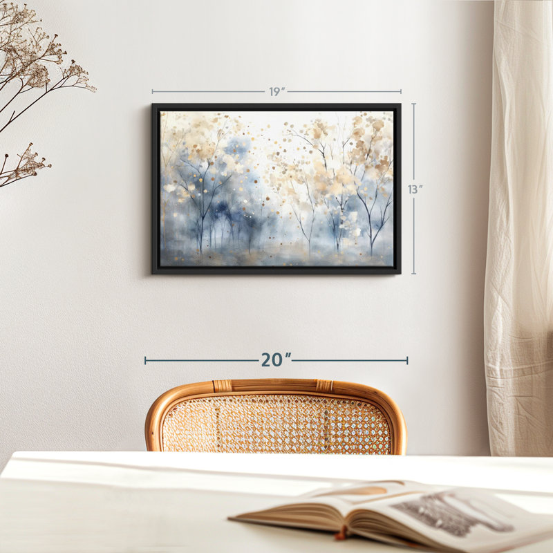 Nature «Speckled Blue Forest II», H 19 po x l 13 po