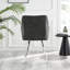 Eubanks Luxury Fabric Upholstered Dining Chair with Chrome Metal Legs - Modern Home-855081607-855081608