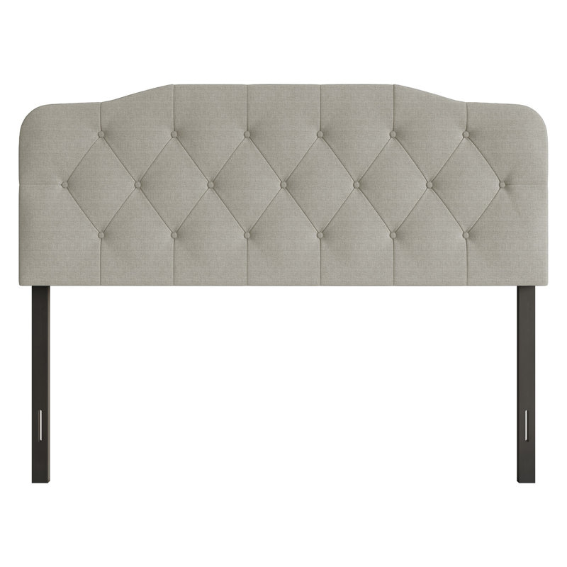 Richard Upholstered Panel Headboard, Queen, Warm Grey Linen