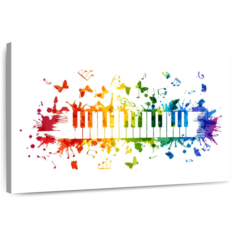 Abarca Rainbow Piano Keyboard, 34" H x 51" W
