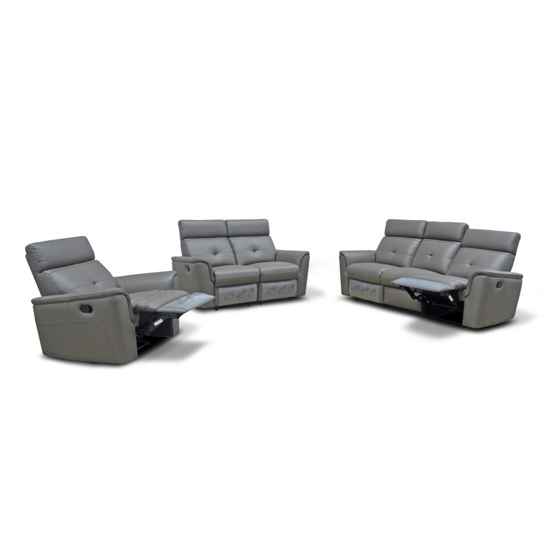 Fauteuil inclinable moderne gris foncé.