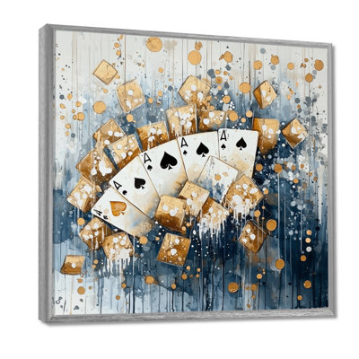Impression sur toile de casino moderne, cartes de baccara III - jeux de casino