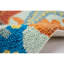 Tapis touffeté à la main en polyester bleu / orange / beige-263287387