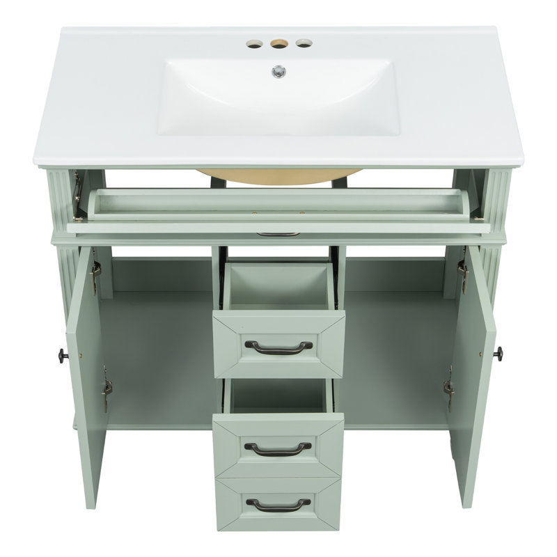 Meuble-lavabo 36 po avec lavabo, Green