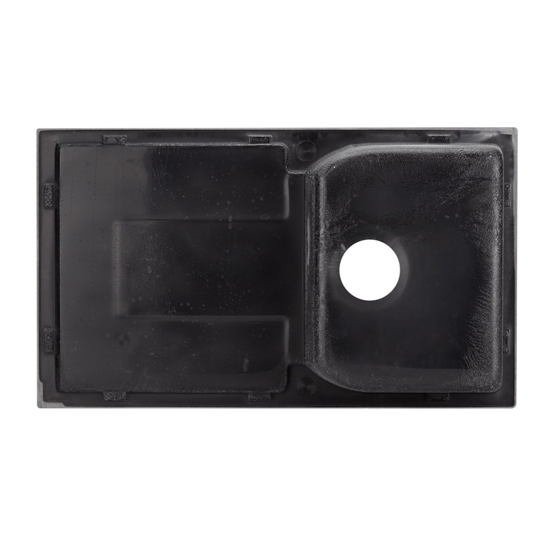Allardt 34" L Drop-In Kitchen Sink, Midnight Black