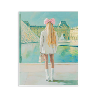 Girl In Paris Observing Wall Plaque, design by The Prints Vibe