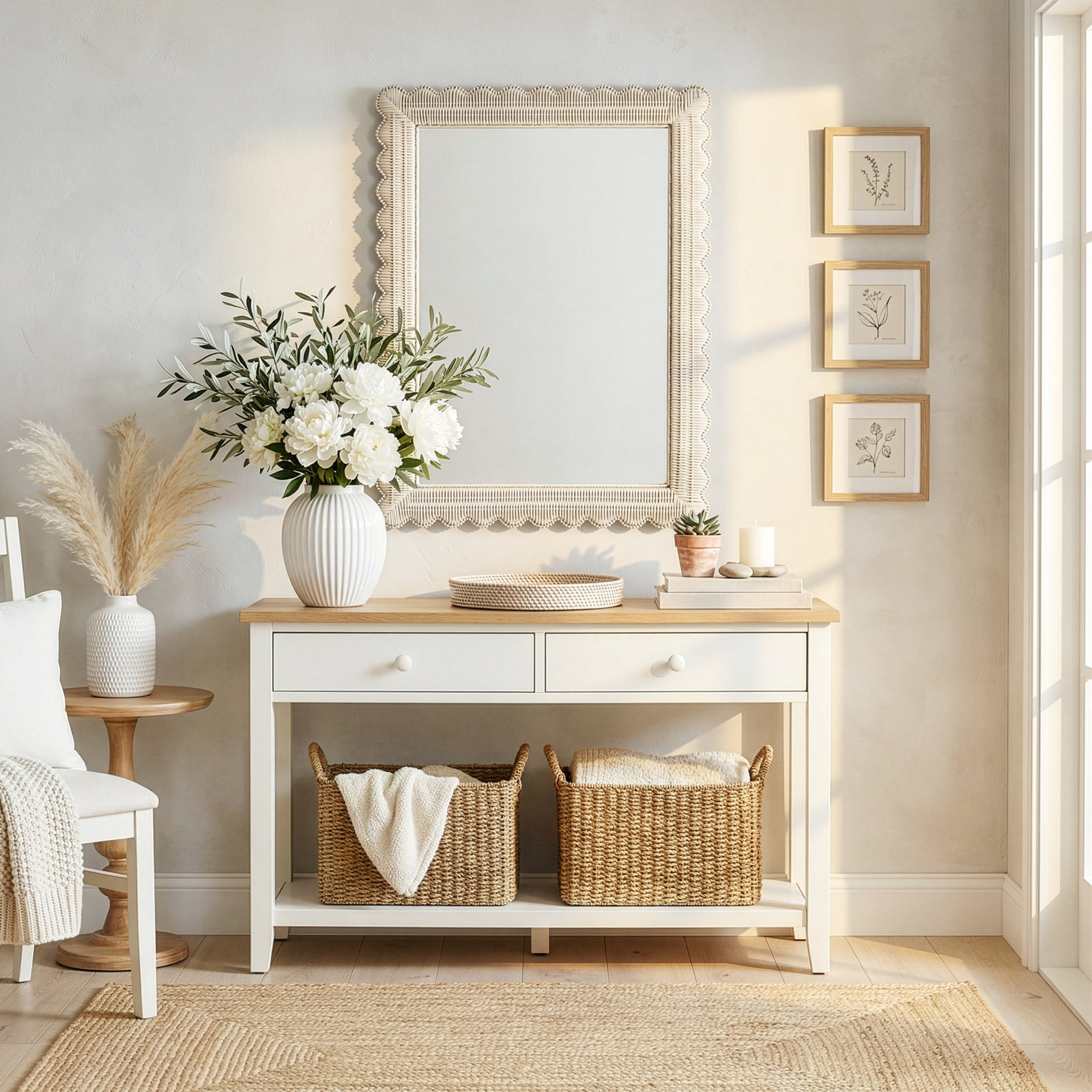 Lacie 30" Accent Mirror, Off-White