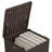 Suncast 60 Gallon Resin Wicker Design Cube Shape Storage Deck Box, Java