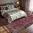  Yildiz - Indoor, Machine Washable Area Rug - 4'x6' Dark Red Home Carpet-396729126