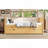 Twin Platform Bed With Drawers And Trundle, Solid Wood Daybed, No Spring Box Needed, Natural-1374236400