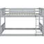 Lit double superposé gris avec - Assure une bonne nuit de sommeil avec une structure en bois de pin pour une utilisation à long terme-1841695211