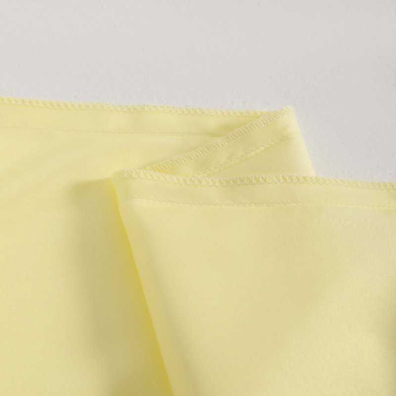 Satin Pillowcases With Envelope Closure, Split King Pillowcase, Light Yellow