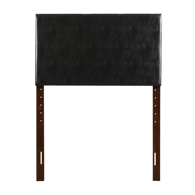 Tête de lit simple pour chambre à coucher - similicuir noir, réglable de 41 à 53 pouces, conception captivante pour un style élégant