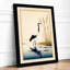 Heron in Reeds Japandi - Framed Print-1116880714-1116880712