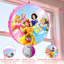 Ensemble de 4 décorations princesse ronde Pinata pour fête d'anniversaire