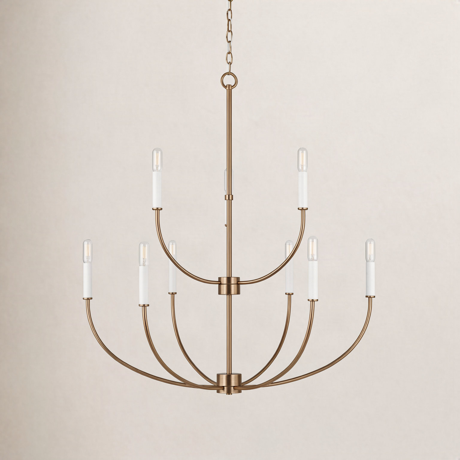 Kendrey 9-Light Chandelier, Satin Brass