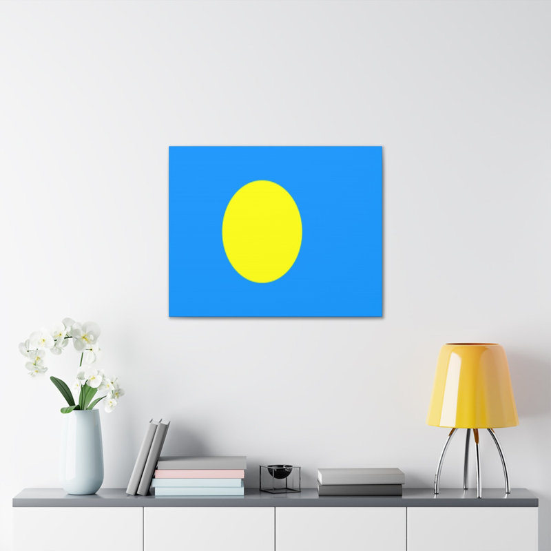 «Palau Country Flag» sur toile, H 11 po x l 14 po