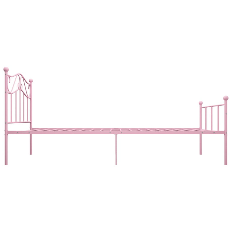 Vankirk Metal Bed, 90 x 200 cm, Pink