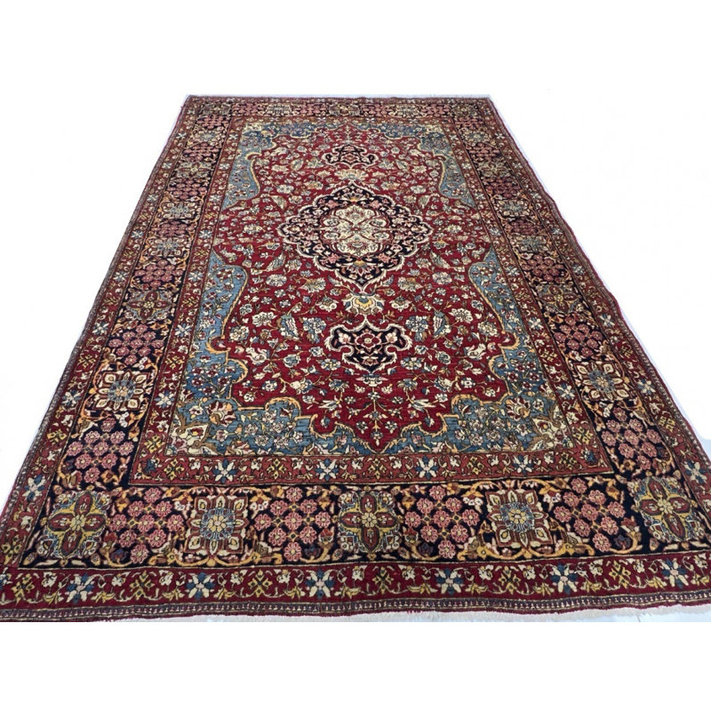 Persian Hand knotted Antique Isfahan 4'6'' X 6'11''