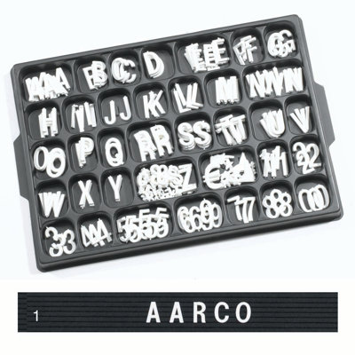 Universal Single Tab Helvetica Typeface Changeable Letter