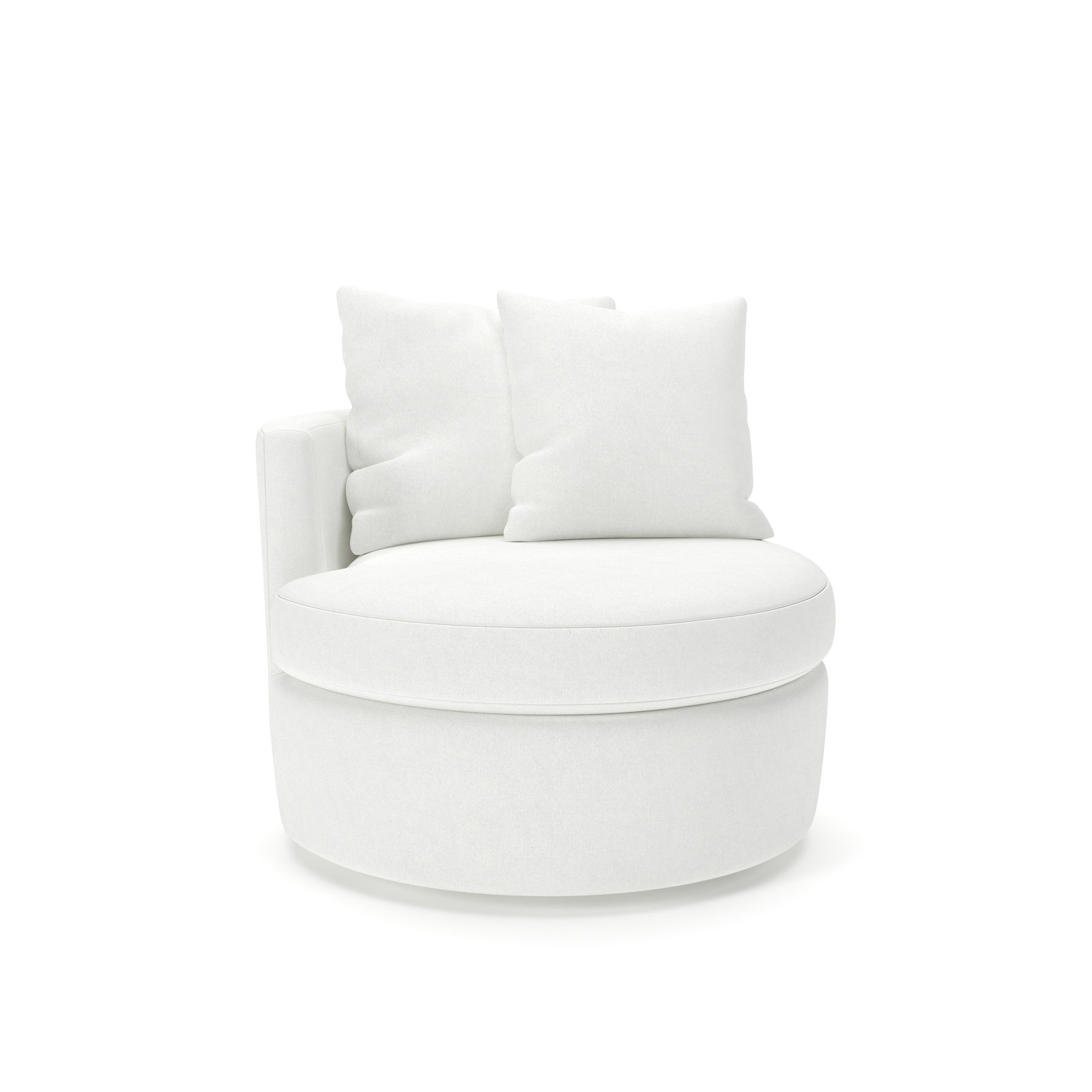 Dara Upholstered Swivel Accent Chair, John Flour Performance Linen Blend