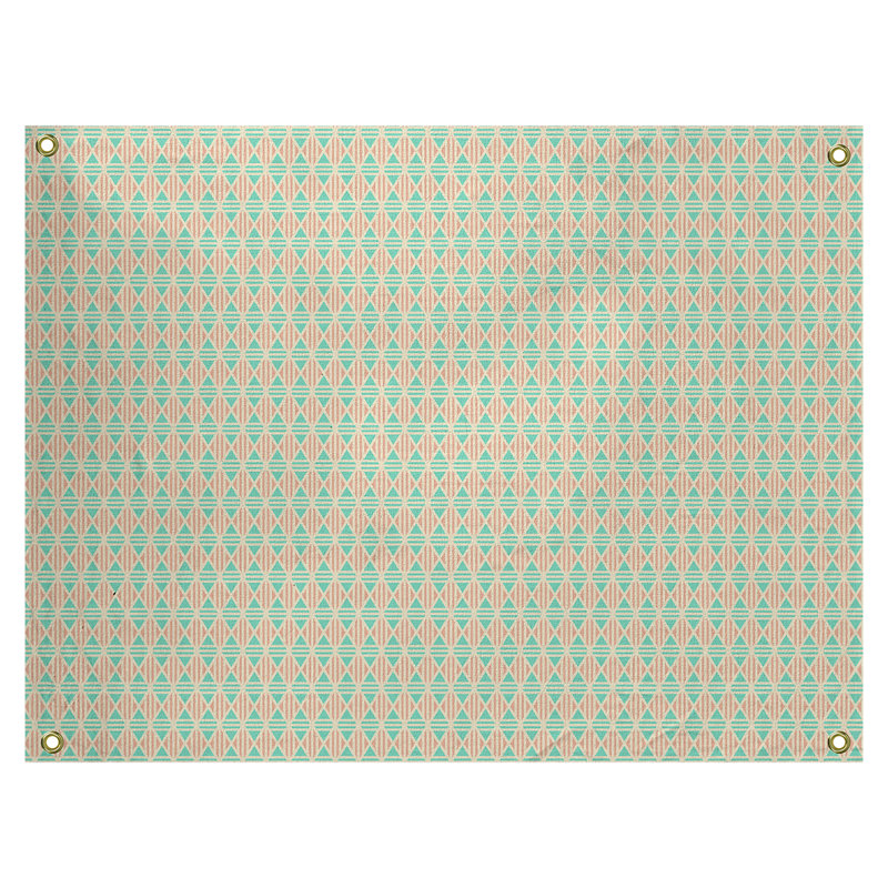 Tapisserie «Avicia Lined Diamonds» par Katelyn Elizabeth, Intérieur, H 71 po x l 83,5 po
