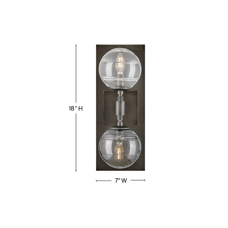 Oberon Steel Armed Sconce, Black Oxide