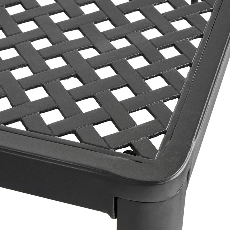 Table de salle à manger Alletha, Noir mat antique
