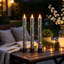 Unscented Flameless Taper Candle with Plastic Holder-1743235062