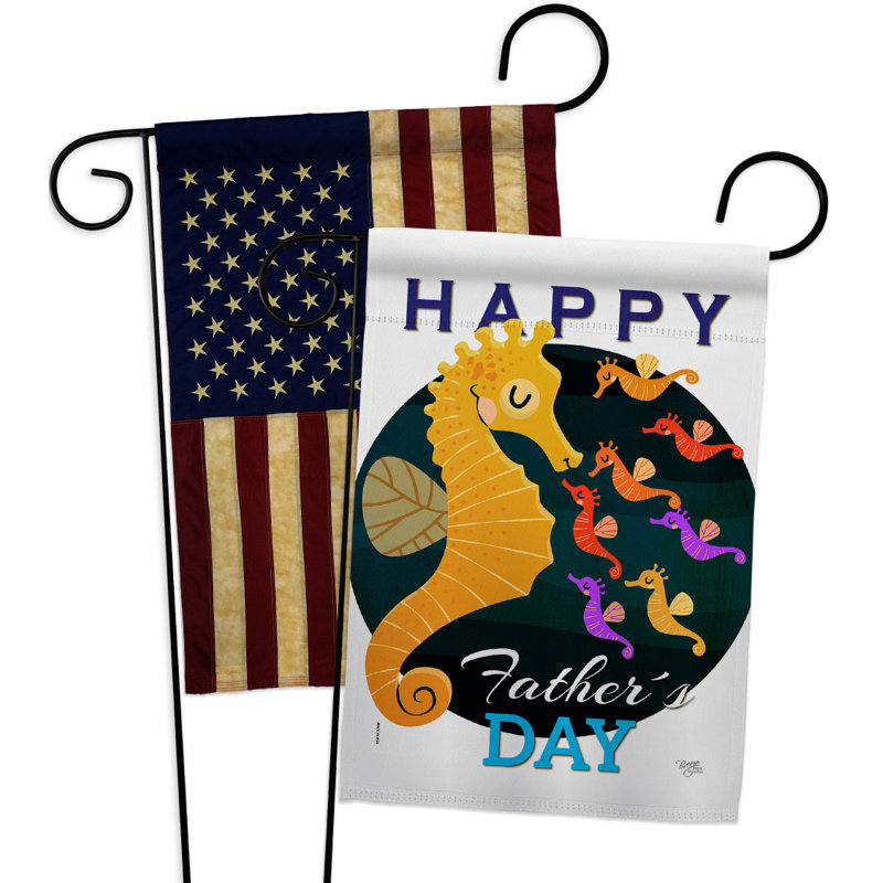Drapeau de jardin décoratif à 2 faces en polyester / mélange de polyester 19 x 13 po