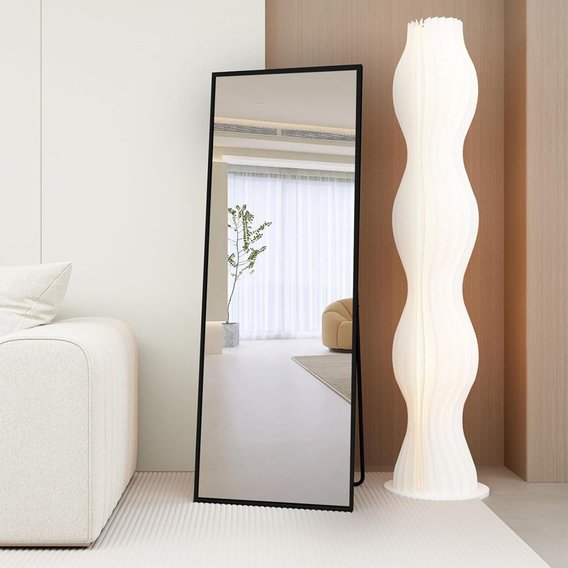 Aluminium Rectangle Mirror, Black