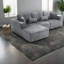 Canapés modulaires moelleux, fauteuil inclinable en L gris chenille pour le salon