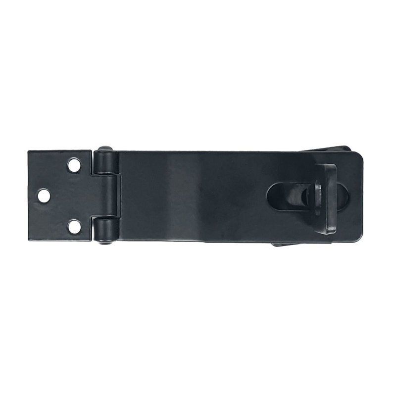 Matte Black Iron Safety Hasp with Swivel for Doors