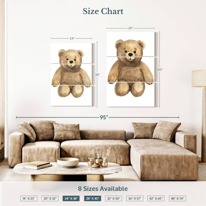 Ashelle simple ours, H 38 po x l 24 po