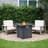 28-inch Iron Square Propane Fire Pit Table
