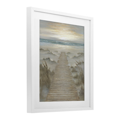 «The Path Towards Sunrise», reproduction encadrée sous verre, conception de Georgia Janisse