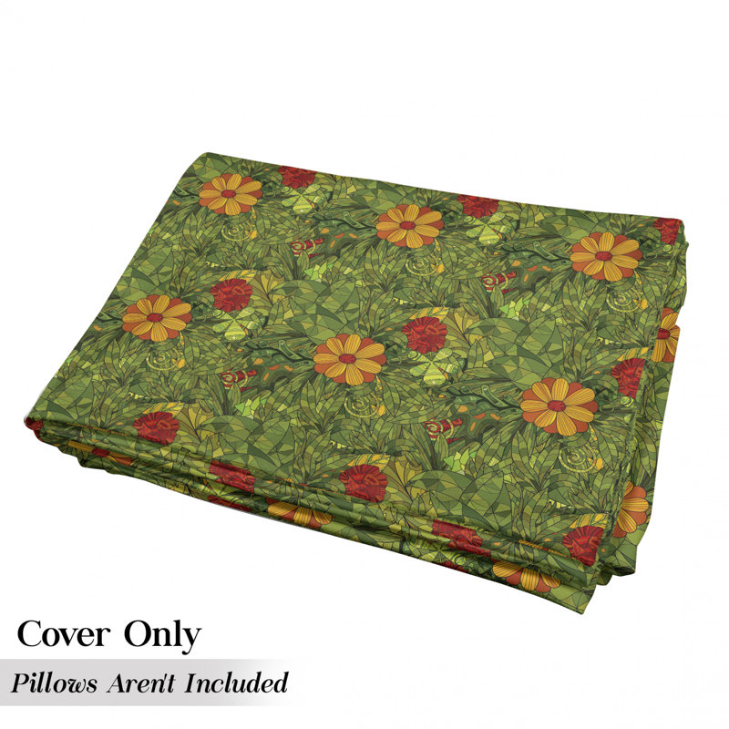 Housse de coussin d'extérieur Funky Flower Foliage Bush, H 2 po x l 27 po x P 88 po