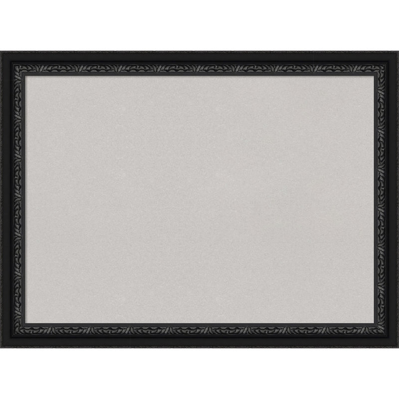Tableau noir avec cadre en bois Downton, tableau d'affichage en liège gris, tableau d'organisation, tableau d'affichage, Gris