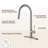 CASAINC 1.8 GPM Single-Handle Pull-Down Kitchen Faucet Single Hole Faucet-93175296