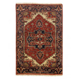 Neave Oriental Area Rug in Red