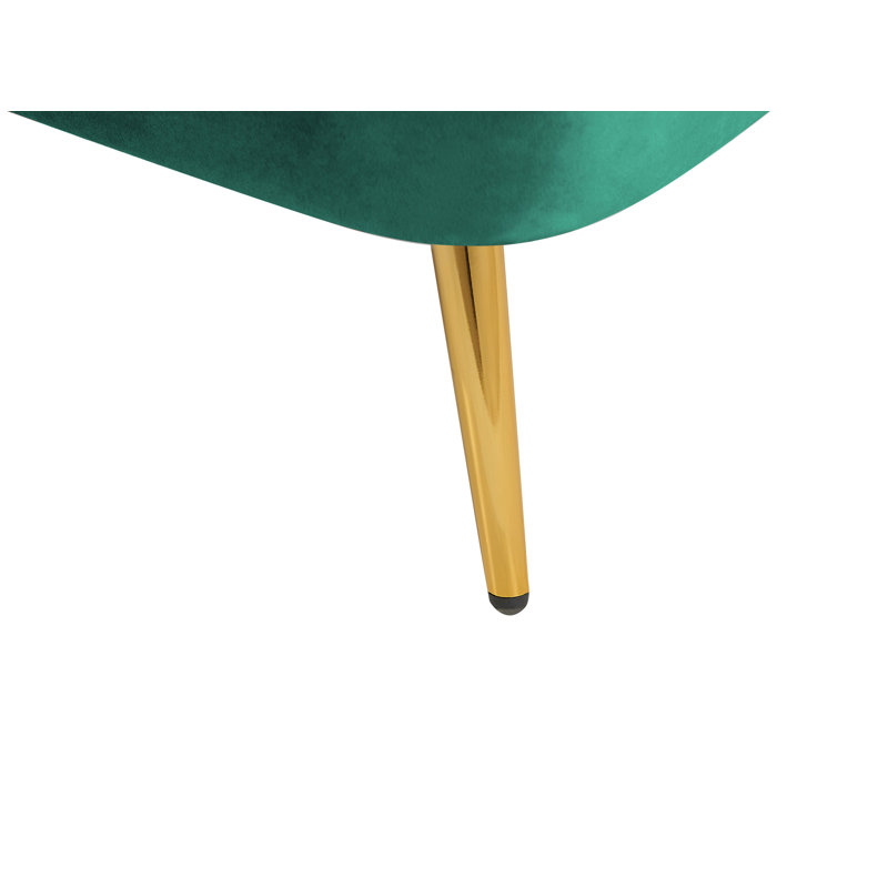 Baskerville Velvet Chaise Lounge, Emerald Green