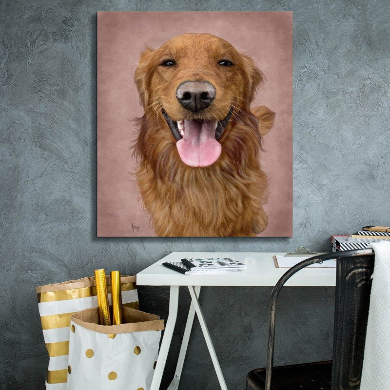 «Dog Portrait» par Ashley Bradley, art mural sur toile, 26 po x 30 po