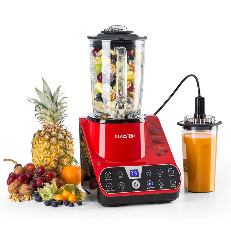 Klarstein 6 Speed 1500ml Countertop Blender, Red